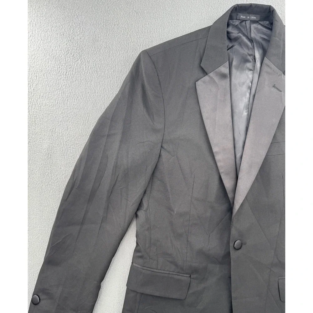 Neil Allyn Tuxedo Jacket 34R Black  Peak Lapel Single Button Coat Formalwear
